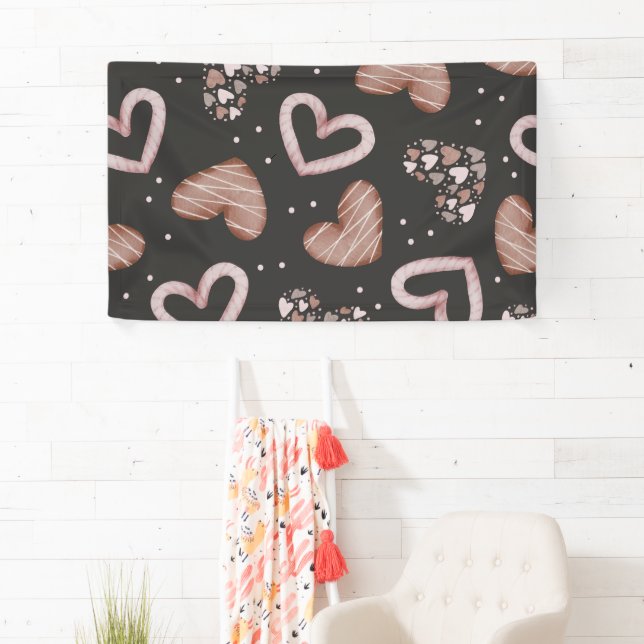 Banderoles Motif de coeur 35 (En situation)