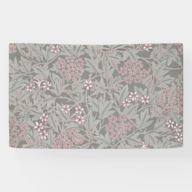 Banderoles Motif de fleur de jasmin de William Morris (Horizontal)