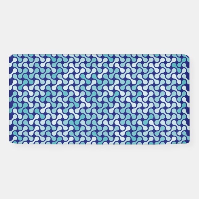 Banderoles Motif de métaball bleu (Horizontal)