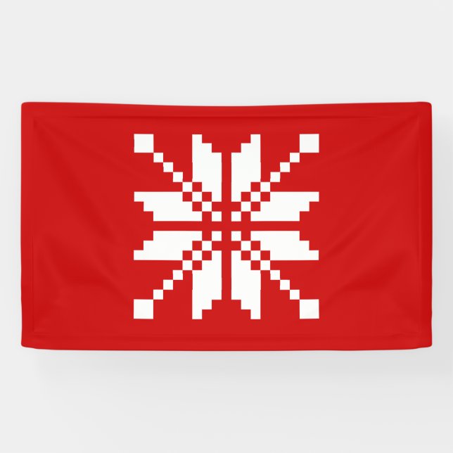 Banderoles Motif de Noël des flocs de neige de Noël (Horizontal)