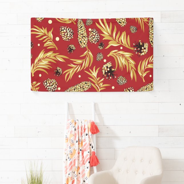 Banderoles Motif de Noël, Pine Snow 3 (En situation)