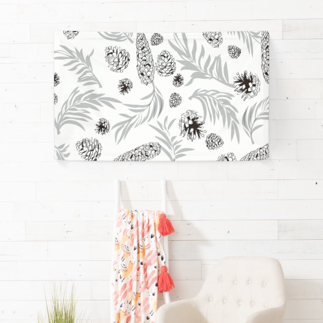 Banderoles Motif de Noël, Pine Snow 7 (En situation)