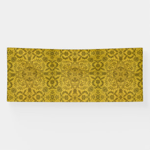 Banderoles Motif doré jaune vigne sans couture de William Mor
