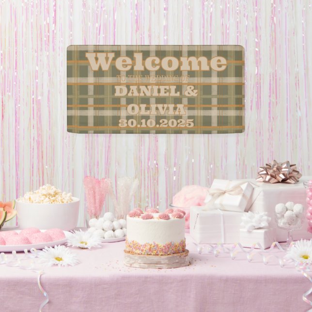 Banderoles Motif écossais celtique Tartan WeddiSeating Charte (Fête)