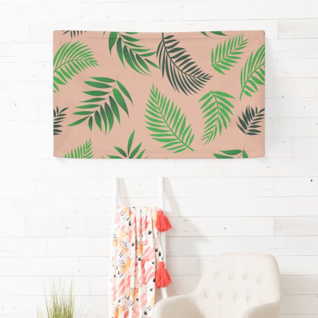 Banderoles Motif Feuille tropical 10 (En situation)