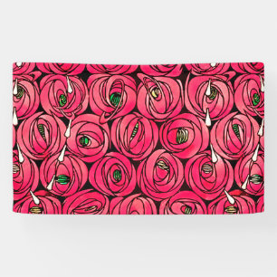Banderoles Motif floral Art nouveau de rose Rennie Mackintosh