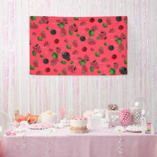 Banderoles Motif framboise