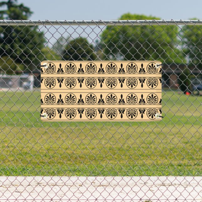 Banderoles Motif méditerranéen grec Arabesque Brown (Insitu)