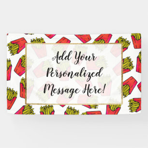 Banderoles Motif mignon de pommes frites de fin gourmet