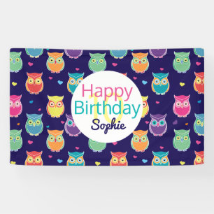Banderoles Motif personnalisé des filles pour l'anniversaire