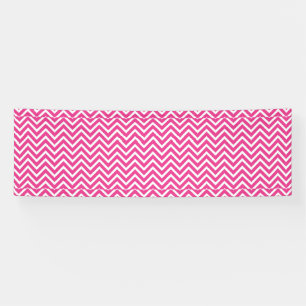 Banderoles Motif Pink Zigzag Chevron