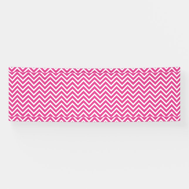 Banderoles Motif Pink Zigzag Chevron (Horizontal)