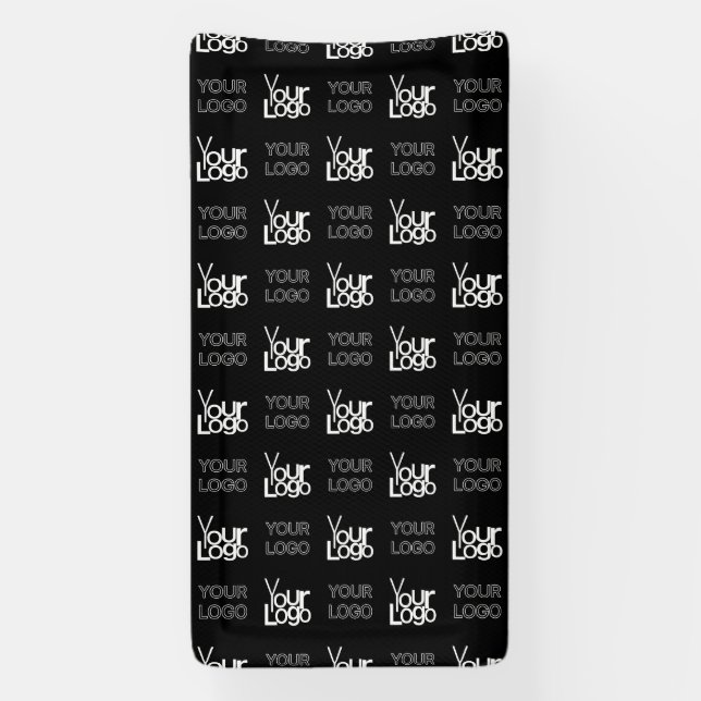 Banderoles Motif répétitif avec deux logos ou images (Verticale)