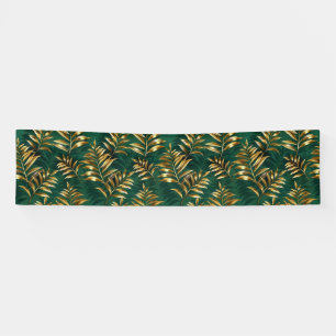 Banderoles Motif sans couture avec des fougères dorées
