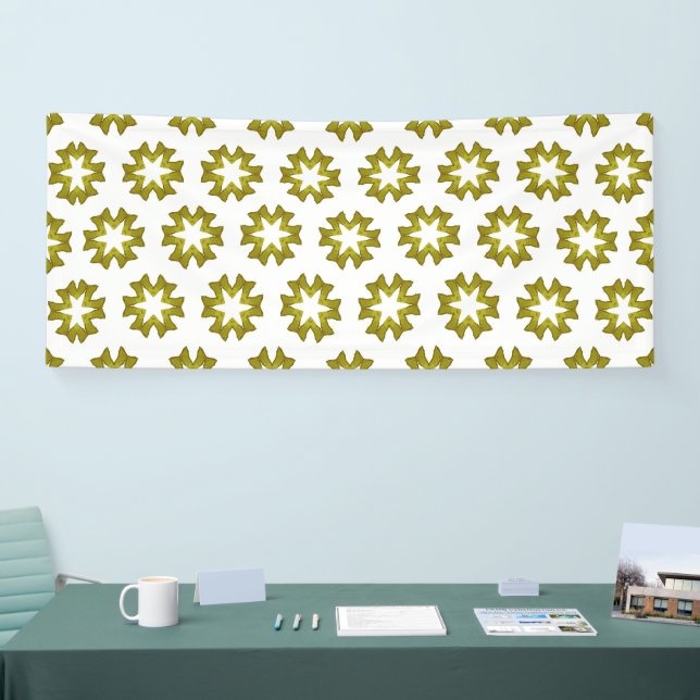 Banderoles Motif Vert Olive (Salon professionnel)