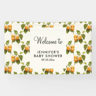 Banderoles Motif vintage Orange Apricots Aquarelle