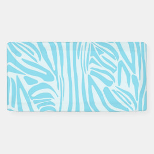 Banderoles Motif Zèbre Bleu