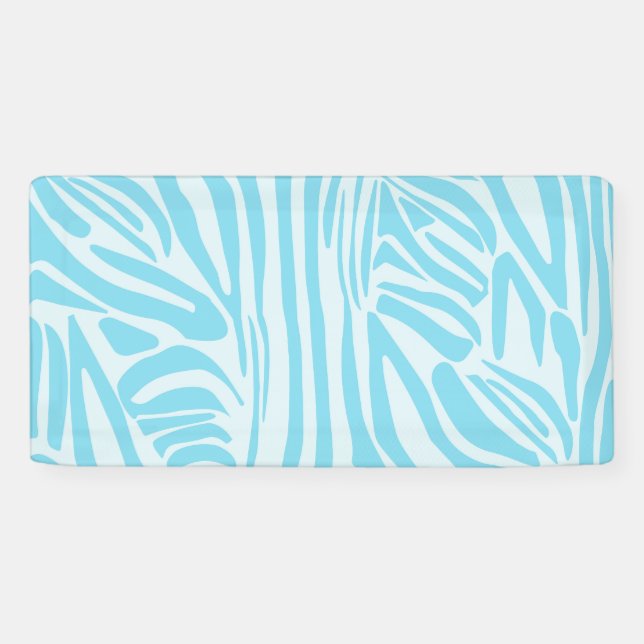 Banderoles Motif Zèbre Bleu (Horizontal)