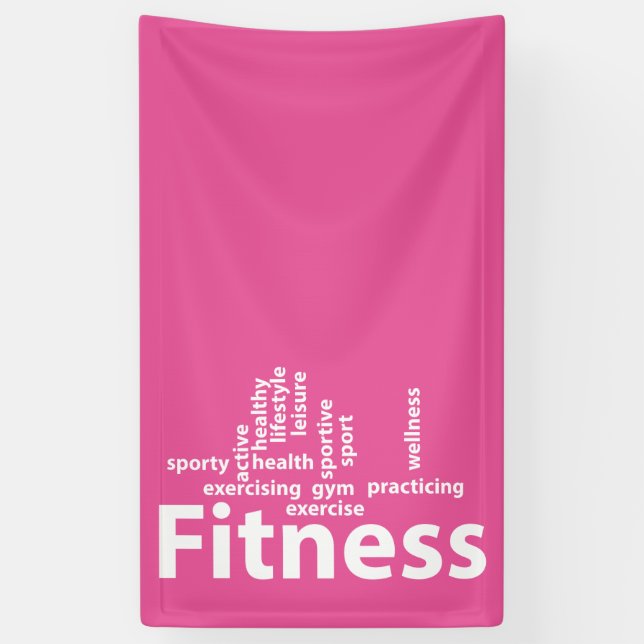 Banderoles Mots fitness (Vertical)
