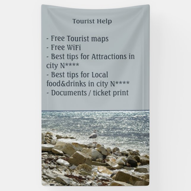 Banderoles Mouette et mer (Vertical)