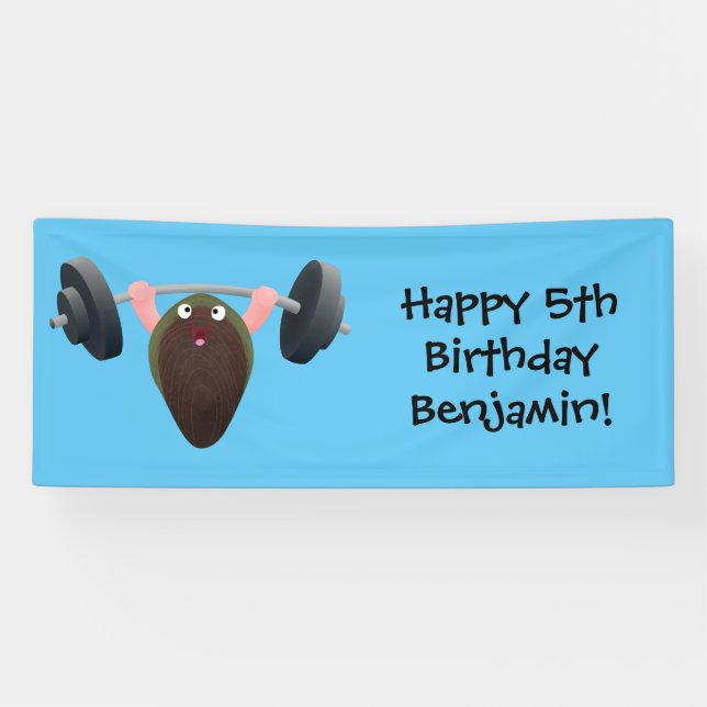 Banderoles Moule amusante travaillant sur l'illustration de d (Horizontal)