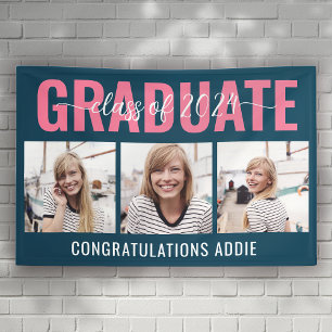 Banderoles Multi Photo Collage Classe de Graduation 2024