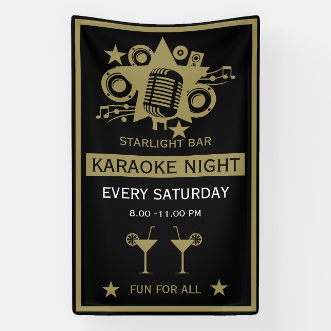 Banderoles Mur de promotion de karaoke (Verticale)
