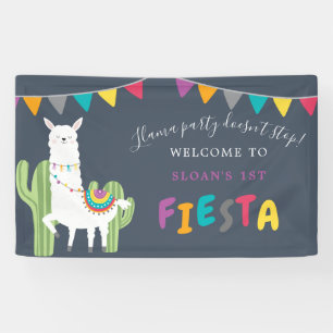 Banderoles Navy Llama Fun Cactus Anniversaire Fête Bienvenue