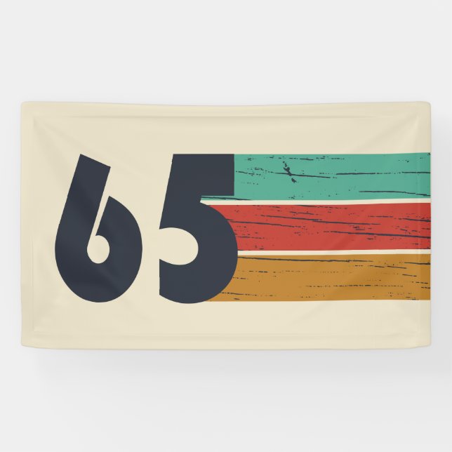 Banderoles Né en 1965 vintage 60e anniversaire cadeau (Horizontal)