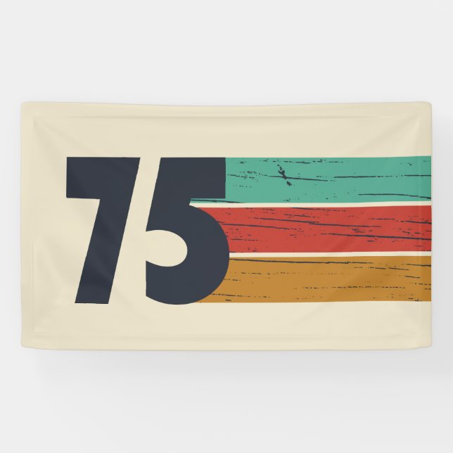 Banderoles Né en 1975 vintage 50ème anniversaire fête (Horizontal)