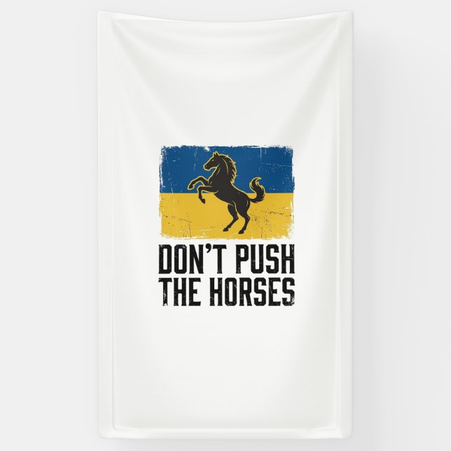 Banderoles Ne Pousse Pas Le Cheval Cheval Vintage (Vertical)