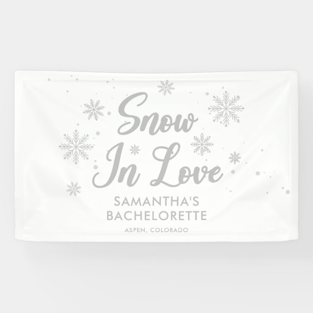 Banderoles Neige amoureuse Hiver Bachelorette (Horizontal)