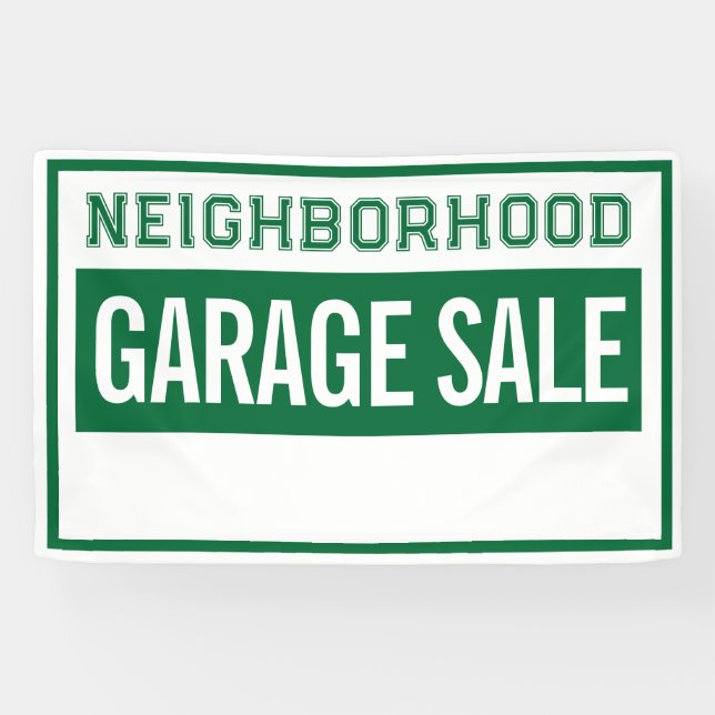 Banderoles Neighborhood Garage Sale Banner 2.5' X 4' (Horizontal)