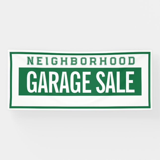 Banderoles Neighborhood Garage Sale Banner 2.5' X 6' (Horizontal)