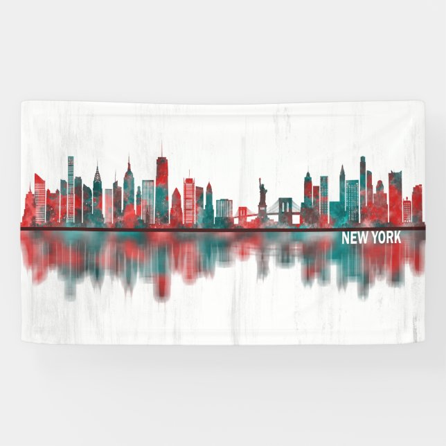 Banderoles New York City New York Skyline (Horizontal)