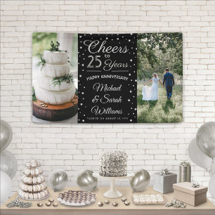 Banderoles N'IMPORTE QUEL Anniversaire Cheval 2 Photo Noir et