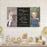 Banderoles N'IMPORTE QUEL Anniversaire Cheval Noir & Or Confe<br><div class="desc">Célébrez un joyeux anniversaire d'étape avec un collage photo personnalisé 2 bannière de fête noir et or. (CONSEIL EN MATIÈRE DE PLACEMENT D'IMAGE : Une façon simple de centrer une image exactement comme vous voulez est de la rogner avant de la télécharger sur le site Zazzle.) Design comprend deux photos...</div>
