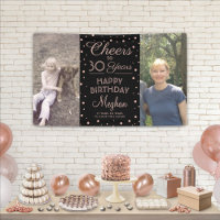 N'IMPORTE QUEL Anniversaire Cheval Noir & Rose Con
