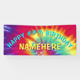 Banderoles N'importe quelle année et personnalisée, Tie Dye