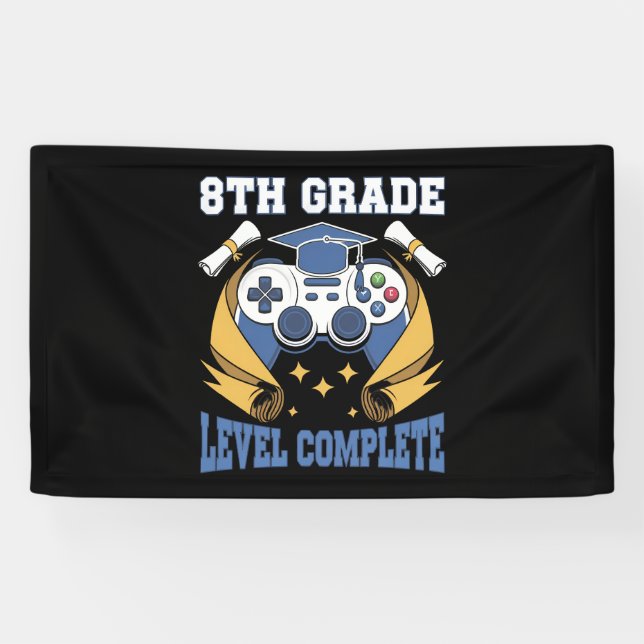 Banderoles Niveau 8e année Diplômé de jeu de jeu complet (Horizontal)