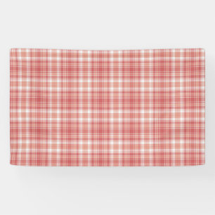Banderoles No. 64 de rouge, orange et de blanc de plaid de