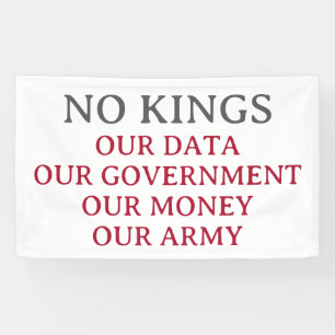 BANDEROLES NO KINGS PROTESTATION PERSONNALISÉE