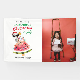 Banderoles Noël en juillet Naughty ou Nice Toddler Bienvenue