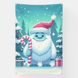 Banderoles Noël mignon/yeti d'hiver