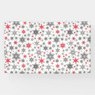 Banderoles Noël, rouge, blanc, flocons de neige, hiver, Nouve