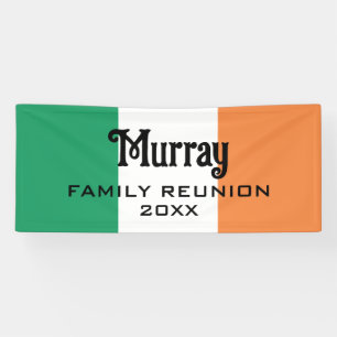 Banderoles Nom de famille irlandais personnalisé 