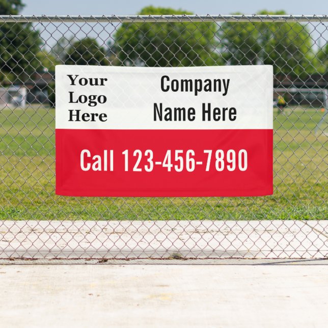 Banderoles Nom de l'entreprise Logo Numéro de téléphone Brigh (En situation)