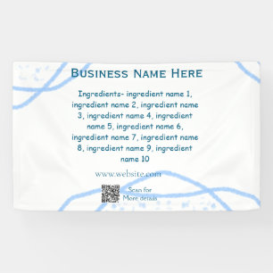 Banderoles Nom d'ingrédient ajouter nom d'entreprise site Web
