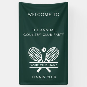 Banderoles Nom du Country Club Événements d'équipe de tennis