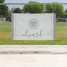 Nom et logo personnalisés Gris simple